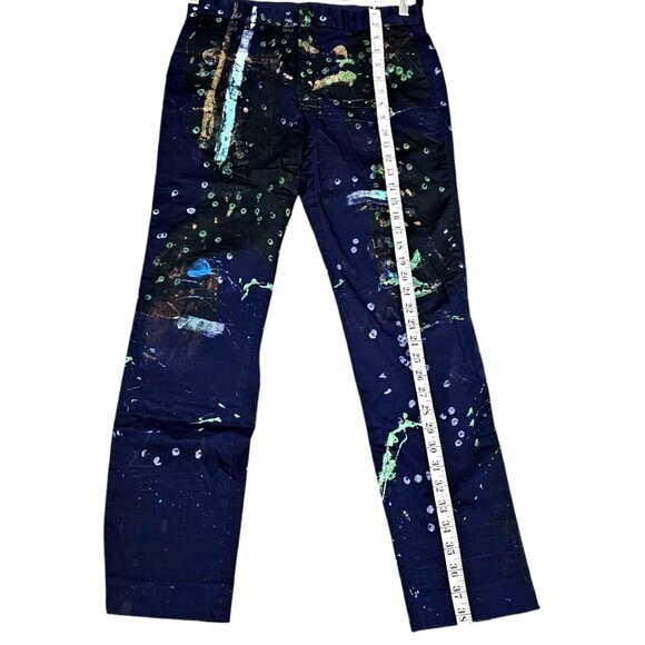 H&M Skinny Fit Paint Splatter Pants US 30R - Picture 6 of 8